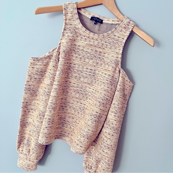 1.State Cold Shoulder Knit Top - Pink - Picture 3 of 7